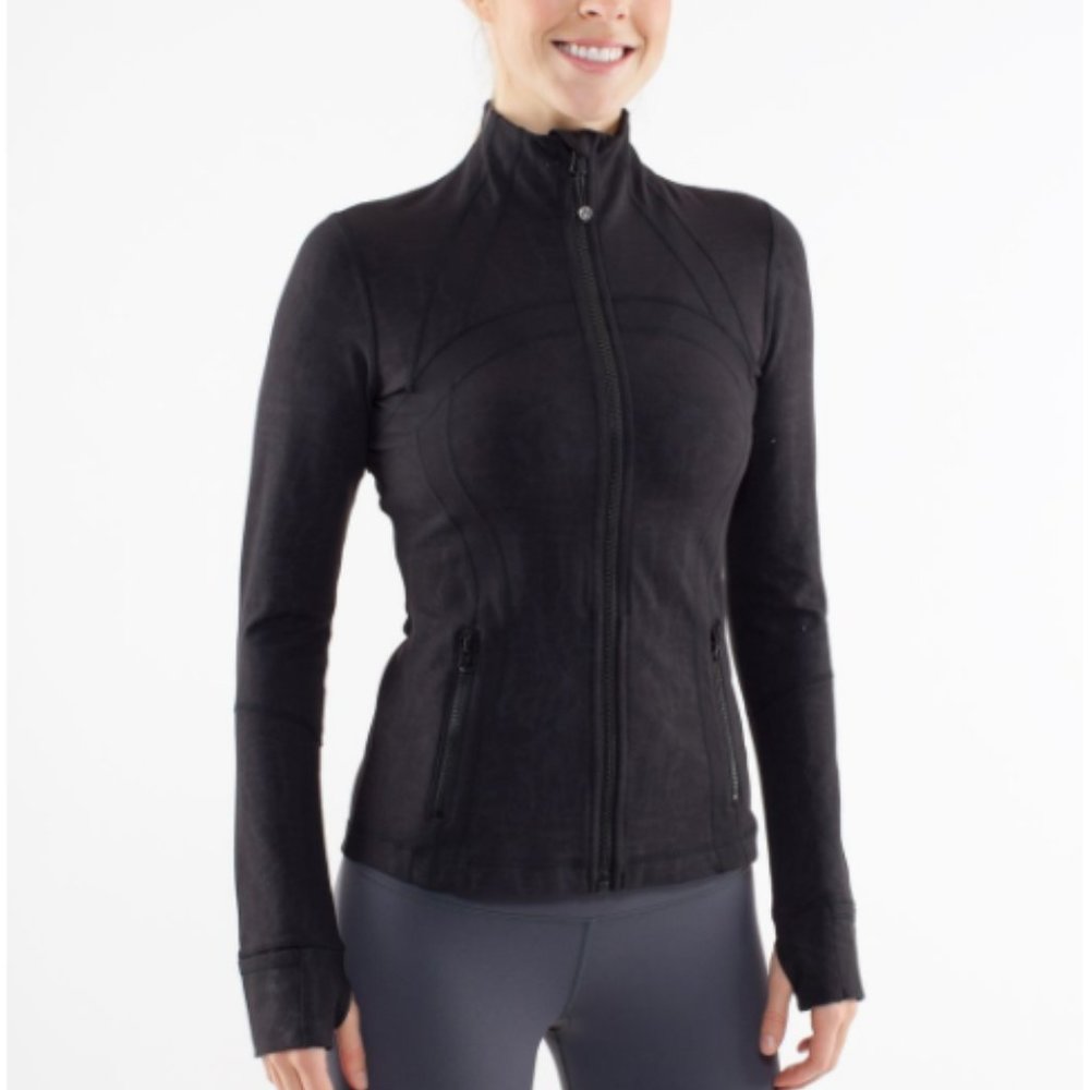 Lululemon Define Jacket in Black Glacier Lace